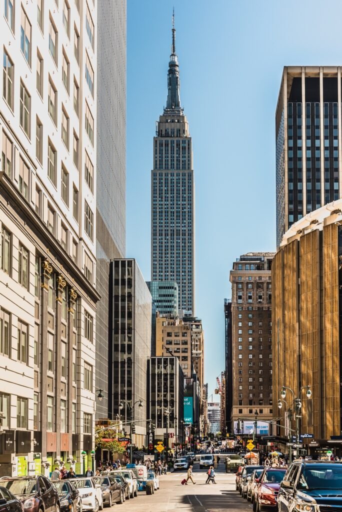 View of Empire State Building from Madison Square Garden on 33rd Street